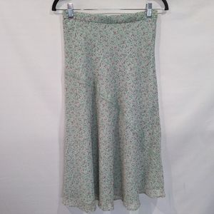 Y2k floral beaded Coldwater Creek maxi skirt size Small